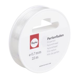 Perlonfaden transparent, 0,7mm ø