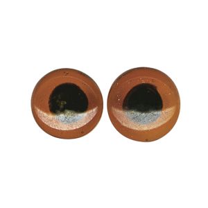 Yeux de sécurité / yeux d'animaux Plastique - Set à 2 pces Ø 12 mm (brun)