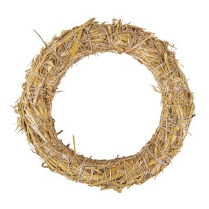 Straw wreath, natural, separately sealed