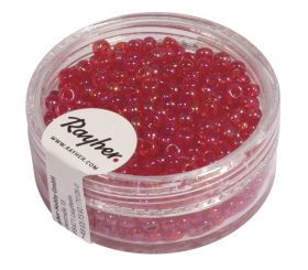 Rocailles, 2,6mm ø, transparentes lustré