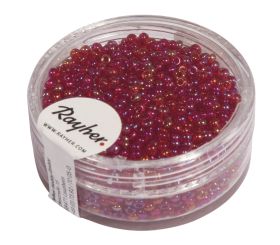 Rocailles, 2 mm ø, transparentes lustre
