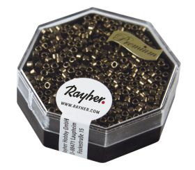 Delica-rocailles, 2,2mm ø, topaze fumée