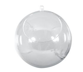 Boule en plastique, en 2 pces, 8cm ø