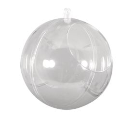 Boule en plastique, en 2 pces, 10cm ø