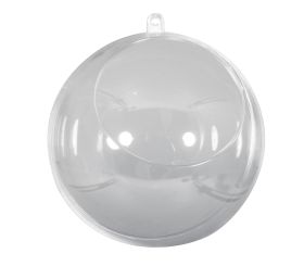 Boule en plastique, en 2 pces, 12cm ø