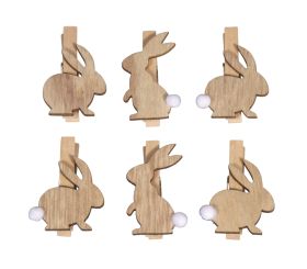 Pinces en bois Lapin