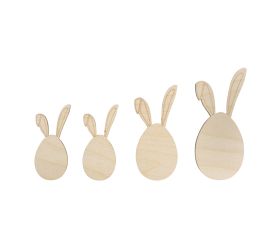Lapin décoratiif en bois, FSC Mix Credit