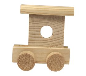 Wagon de queue en bois, 6,5x4,5x7 cm