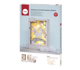 Kit bois cadre motif3D Licorne, FSC 100%