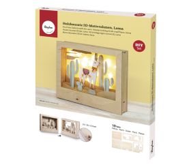 Kit bois cadre à motif 3D Lama, FSC 100%