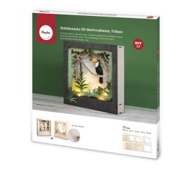 Kit bois cadre motif 3D Toucan, FSC 100%