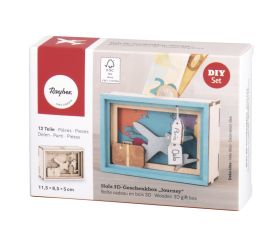 Boîte cadeau en bois 3D, FSC Mix Credit