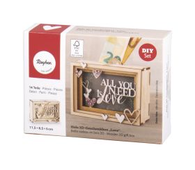 Boîte cadeau en bois 3D,FSC Mix Credit