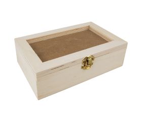Boîte bois,couvercle à secouer, FSC 100%
