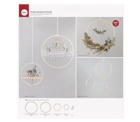 Anneaux bambou kit avec cordon, ø12-30cm
