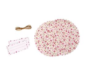 Kit déco p. pot de marmelade Fleurs 15cm