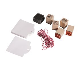 Kit mini-tampons en bois: Fruits frais