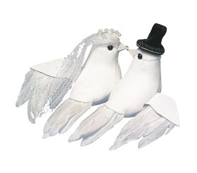 Couple de pigeons, 8 cm