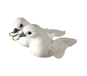 Couple de pigeons avec paillettes