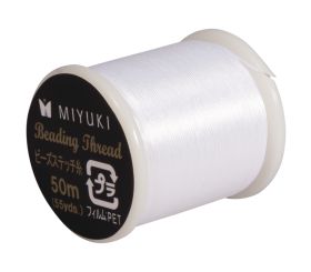 Fil à enfiler pour rocailles Delica, blanc neige