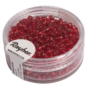 Rocailles, 2,6 mm ø, mit Silbereinzug