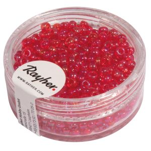 Rocailles, 2,6 mm ø, transp.gelüstert
