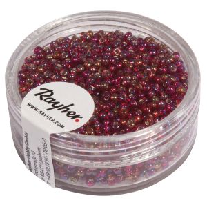 Rocailles a.garnit.argent+Rainbow, ø 2mm