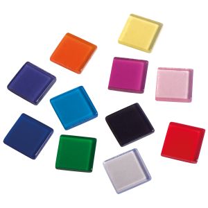 Acrylic mosaic, 1x1 cm, transparent