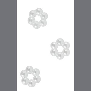 Fleur en perles acryliques, 10mm ø