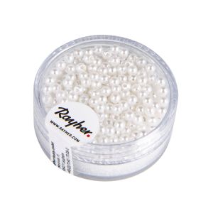 Wachsperlen, 3 mm ø, weiß