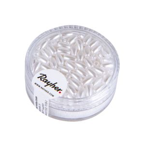 Wax olives, 6x3 mm, white