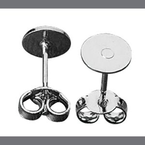 Boucles d'oreille av. platine, 6mm ø