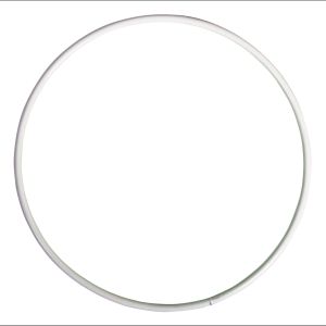 Anneaux en métal, revêtus, blancs, ø12cm
