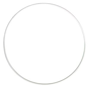 Anneaux en métal, revêtus, blancs, ø18cm