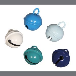 Deko-Metallglöckchen, blau Mix, 19mm ø