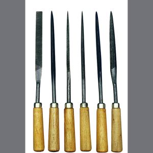 File set with wooden grip