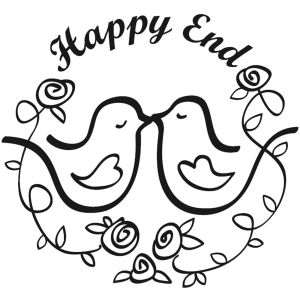 Stempel Happy End , 3cm ø