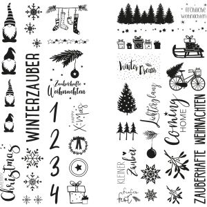 Feuille de transfert Winter + Christmas