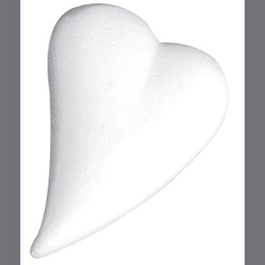 Styrofoam heart, drops