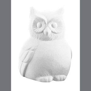 Styrofoam-owl, 13 cm