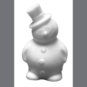 Bonhomme de neige en polystyrène, 17 cm