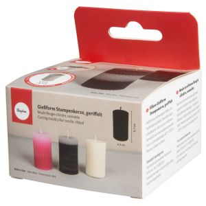 Moule silicone Bougie pilier. cannelée