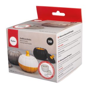 Silikon Gießform 3D Kürbis, 10cm ø