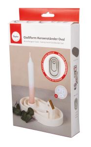Silicone mould Candleholder, oval