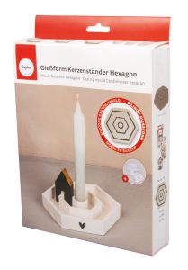 Moule en silicone Bougeoir Hexagone