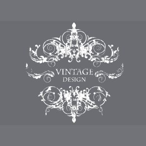 Siebdruck-Schablone Vintage Design, A4