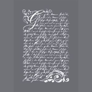 Siebdruck-Schablone Vintage Poesie