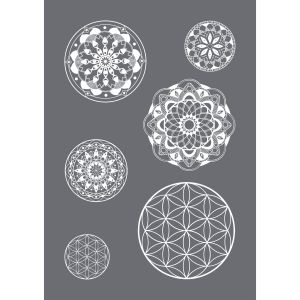 Siebdruck-Schablone Mandala A4