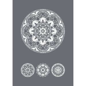 Siebdruck-Schablone Art of Mandala A5
