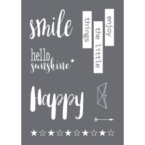 Siebdruck-Schablone Smile A4